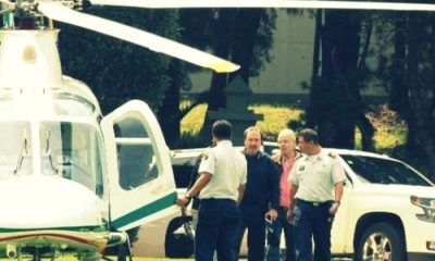 Diario Reforma denuncia a Gamboa llegando en helicóptero a jugar golf