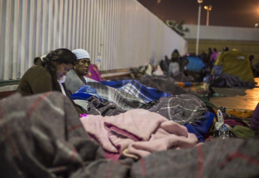Migrantes en la ciudad de Tijuana Foto: Claroscuro