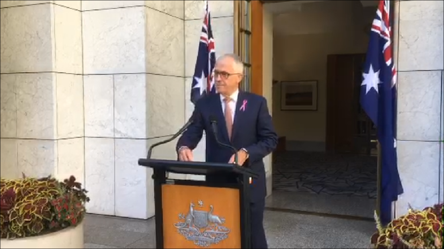 Malcolm Turnbull, primer ministro australiano en conferencia de prensa. Foto: Twitter