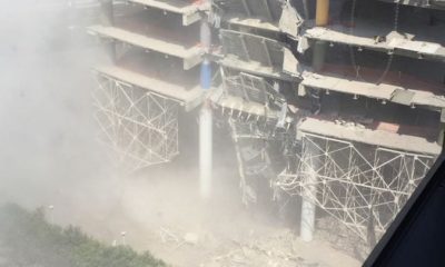 Se derrumba edificio en Polanco. Foto: Twitter