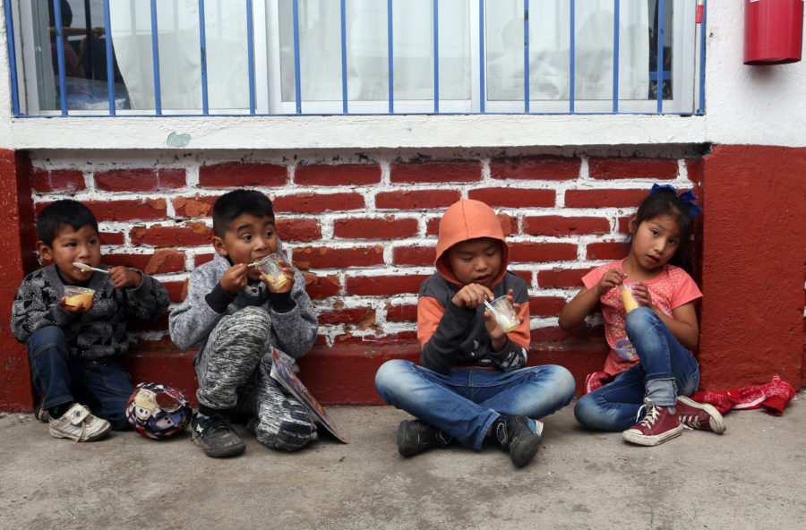 HUITZILAC, MORELOS, 29ABRIL2018.-Cuatro niños del pueblo