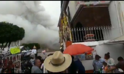 Explosión de pirotecnia en Coyoacán