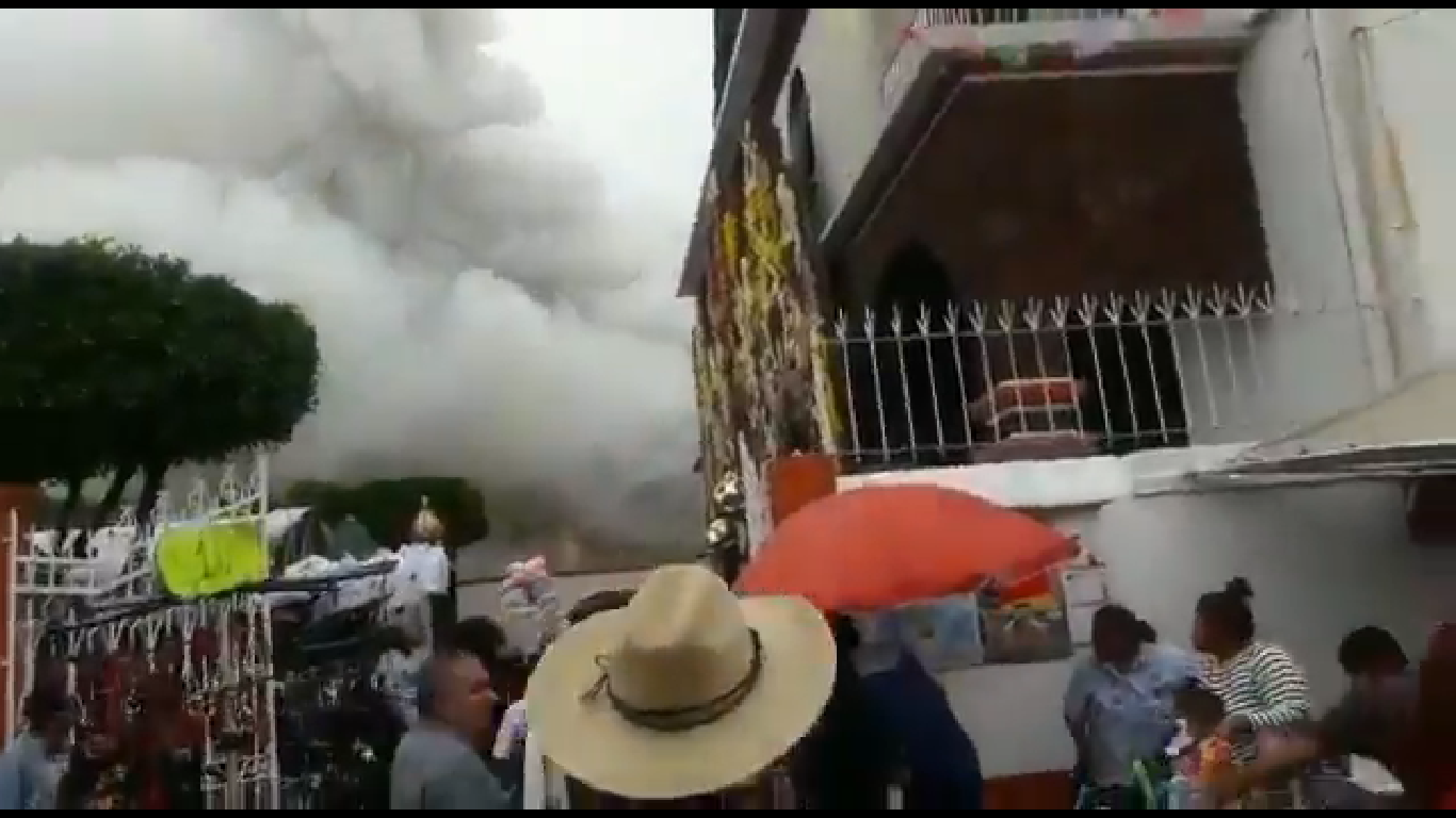 Explosión de pirotecnia en Coyoacán