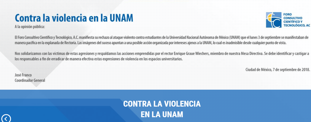 Llama foro científico a erradicar grupos porriles de la UNAM 2
