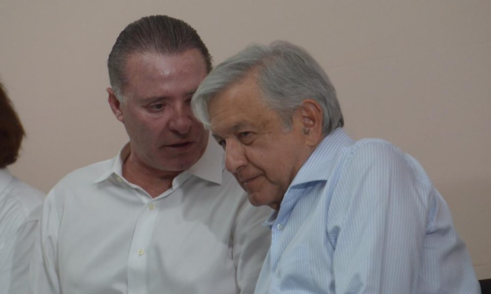 AMLO se encuentra de gira en Sinaloa, lo acompañó el gobernador Quirino Ordaz
