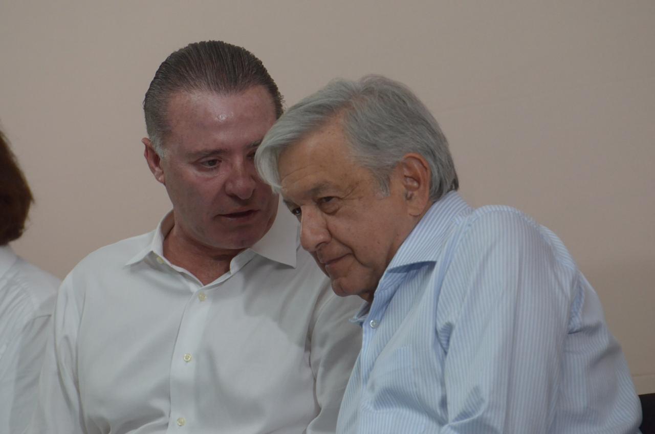 AMLO se encuentra de gira en Sinaloa, lo acompañó el gobernador Quirino Ordaz