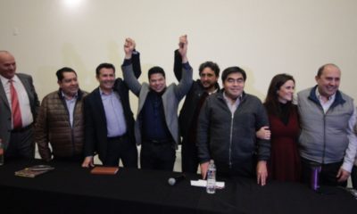 Fracciones de Morena, PES y PT declaran unidad en Puebla.