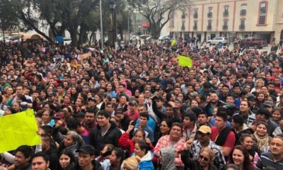 Huelguistas de Matamoros se manifiestan para exigir un aumento salarial del 20%