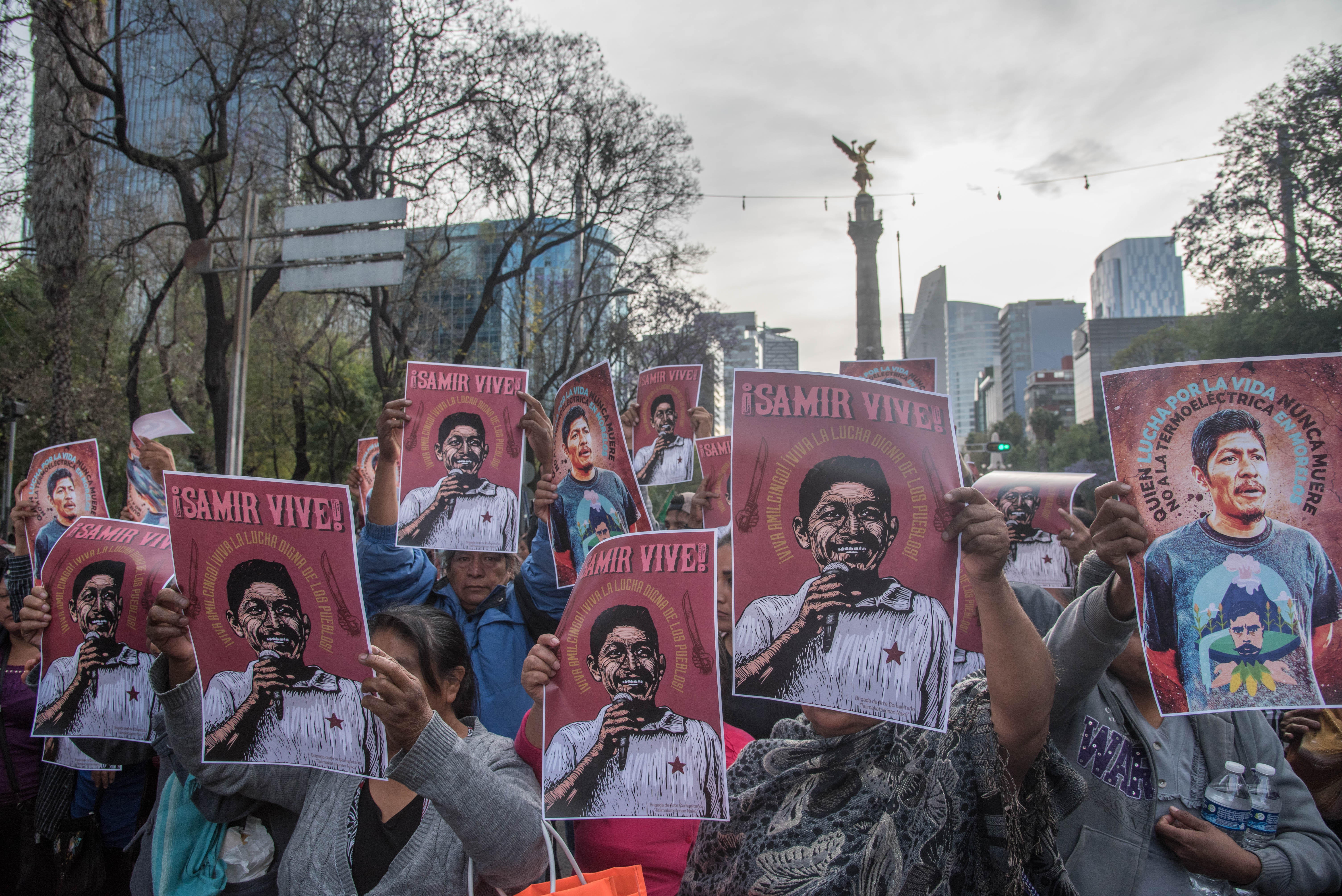 El Frente de Pueblos pide justicia para Samir Flores, quien fue asesinado en días pasados.