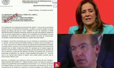 INE acepta solicitud de Zavala-Calderón para nuevo partido