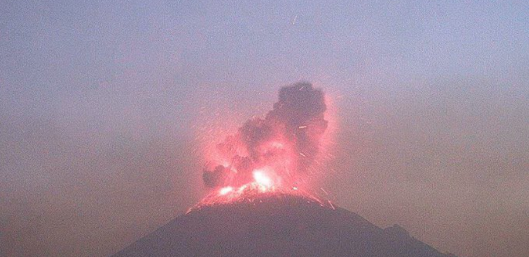 Popocatépetl, Volcán, Explosión, Cimbró, Puebla, Registra, Ceniza, Lava, incandescente,