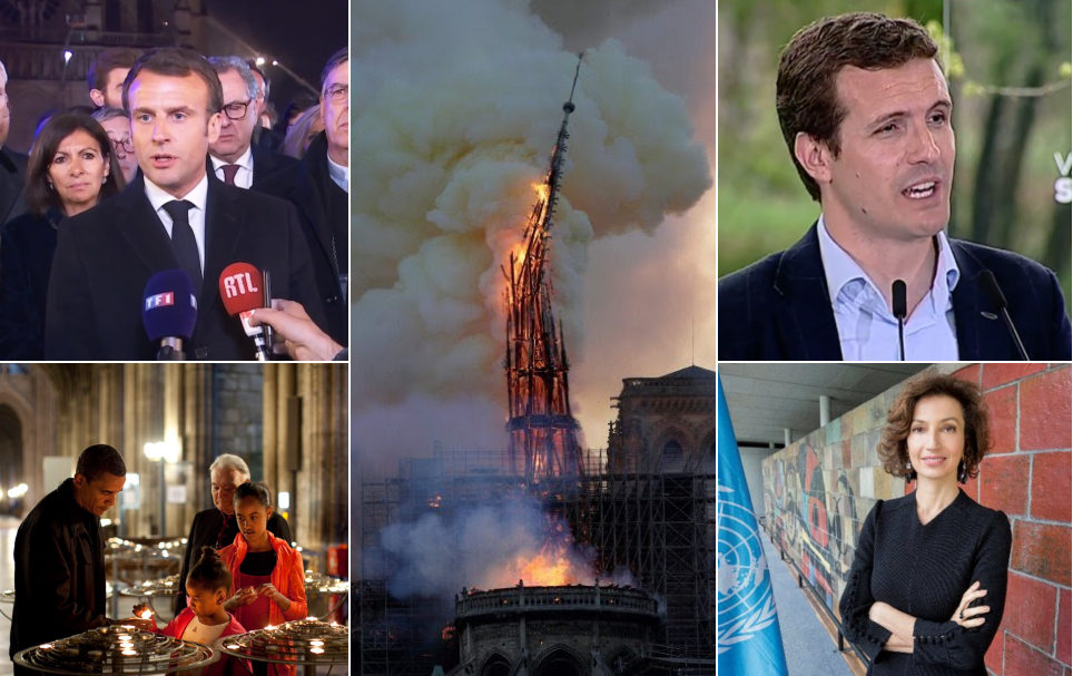 Reacciones en el Mundo por el incendio de la iglesia de Notre Dame
