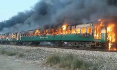 Murieron 71 personas al incendiarse tren en Pakistán