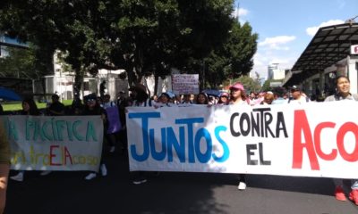 Encapuchados agreden periodistas en marcha de la UNAM