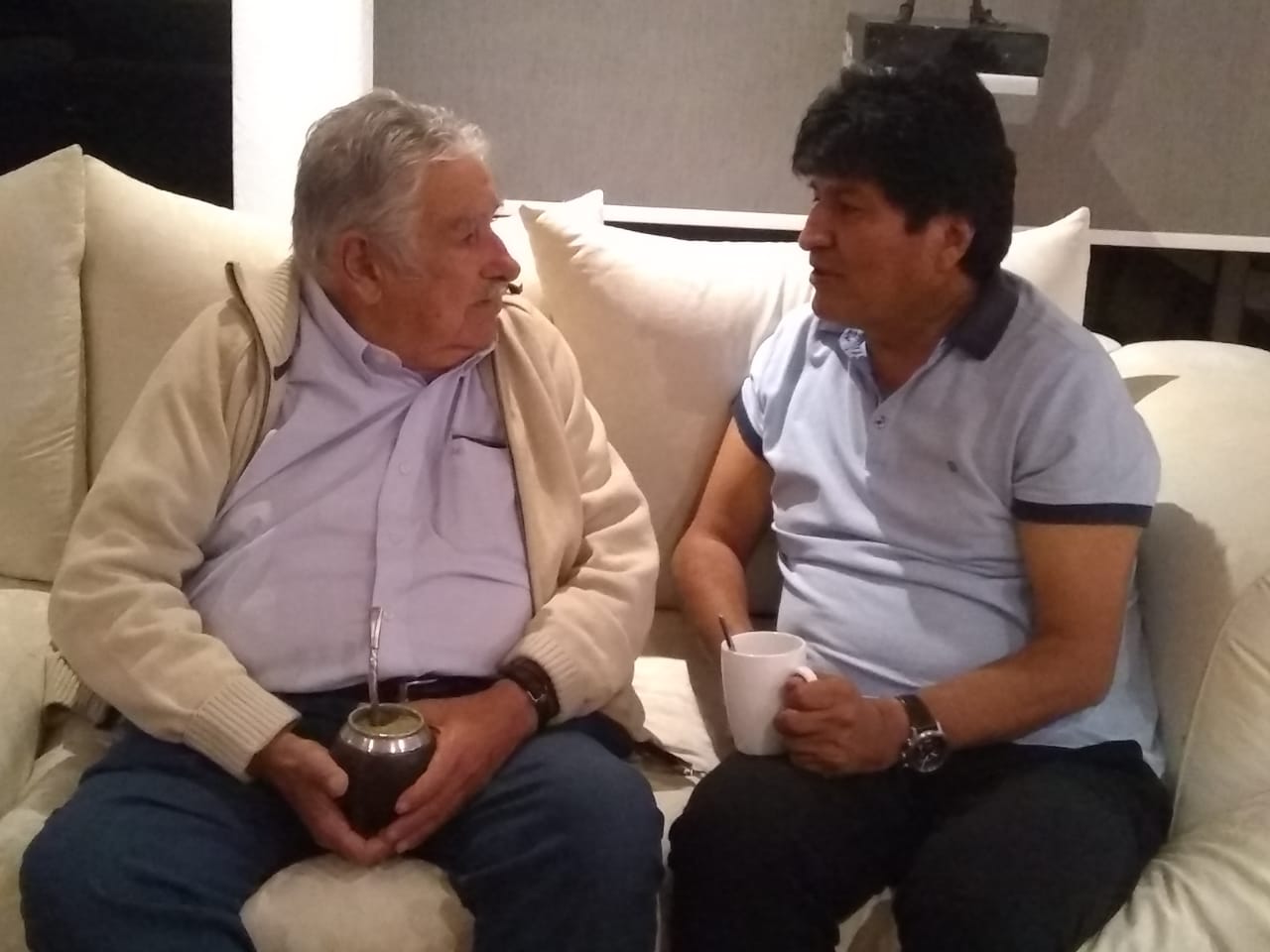 José Mujica se reúne con Evo Morales en CDMX