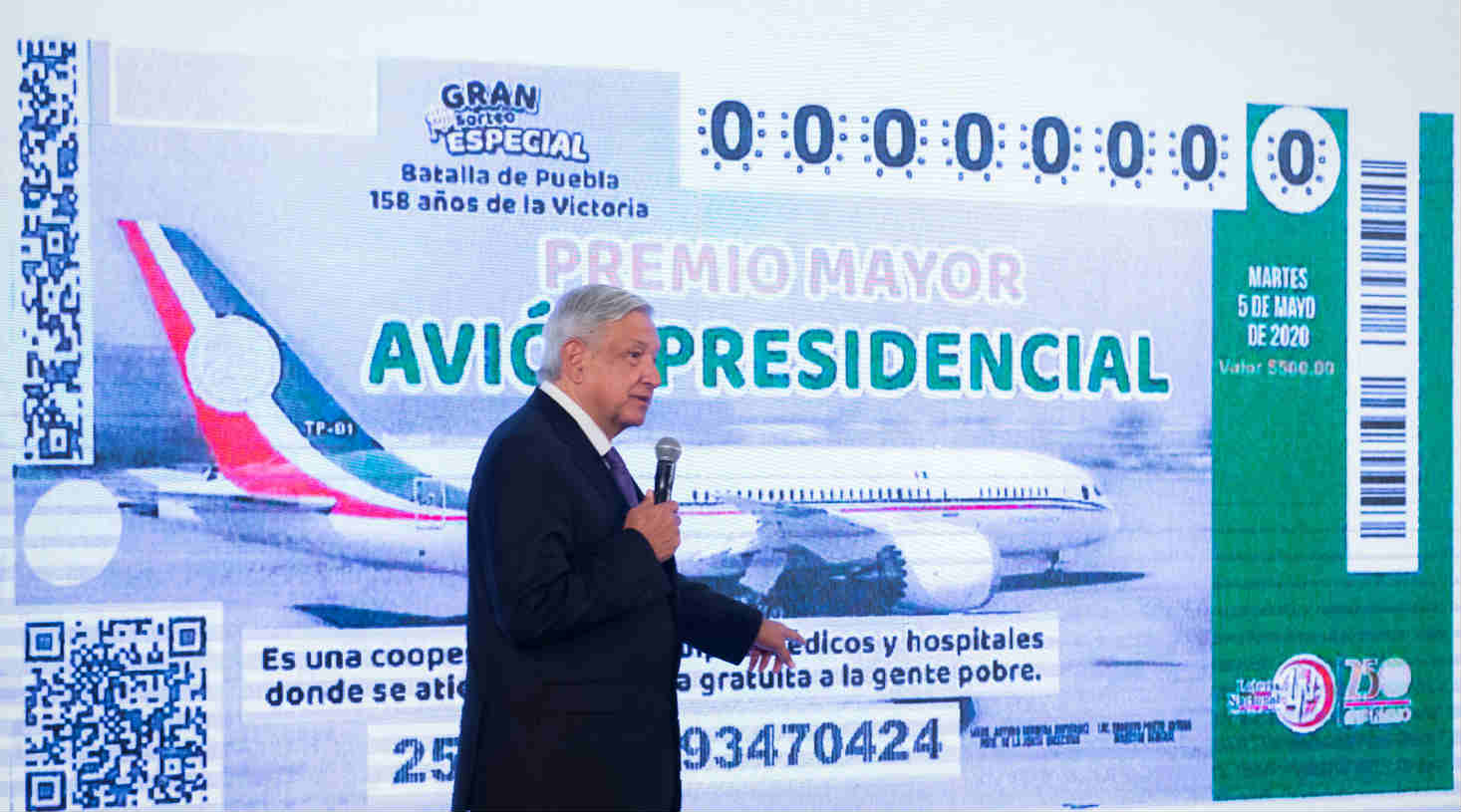 Critican a AMLO por iniciar venta de boletos para ‘rifa del avión’ el 9M