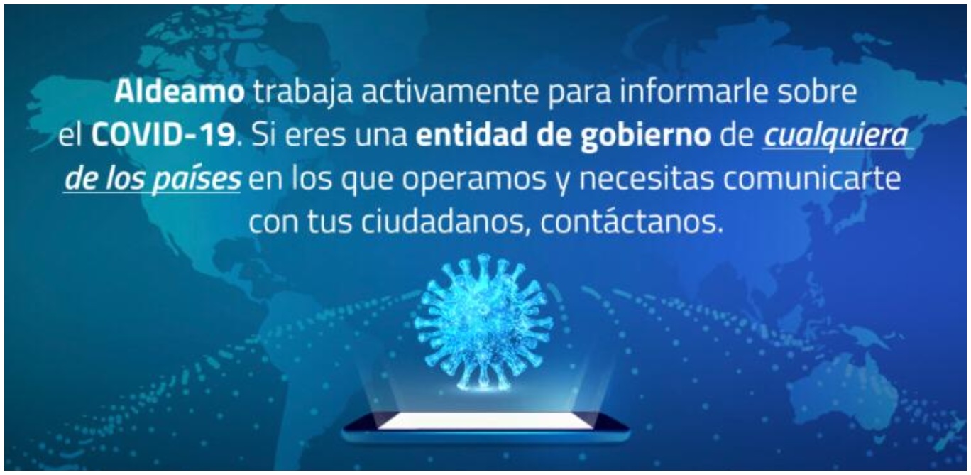 Aldeamo ofrece al gobierno de México su tecnología para concientizar sobre pandemia