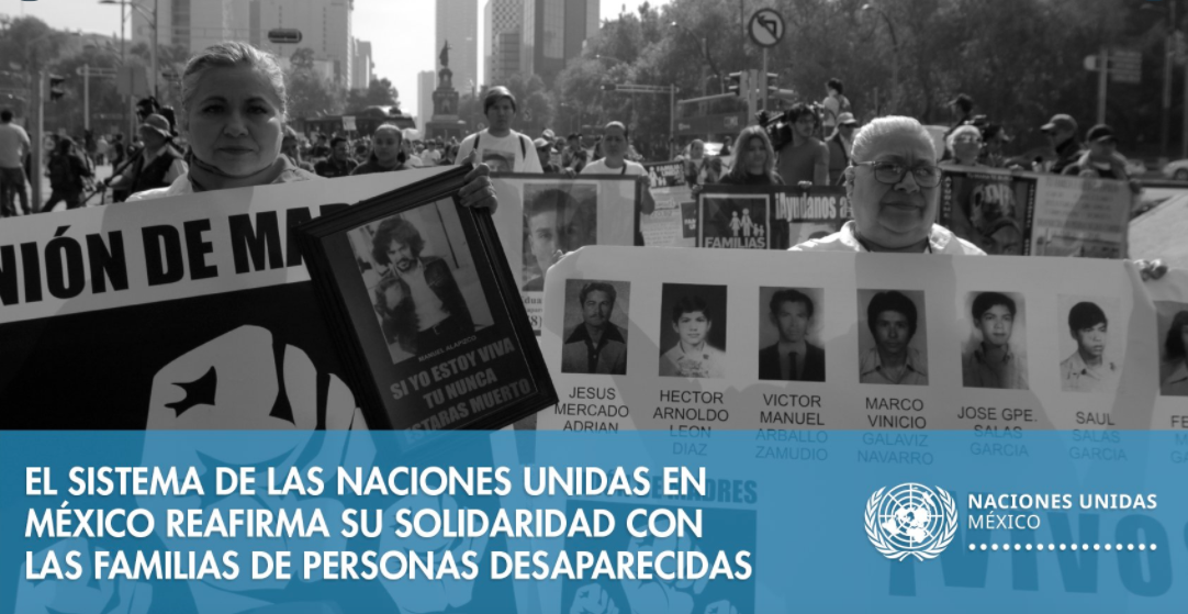 ONU pide a México seguir con la búsqueda de desaparecidos, pese a pandemia