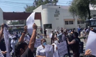 Trabajadores del INER protestan por falta de insumos médicos