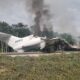 Avioneta se incendia en carretera de Quintana Roo