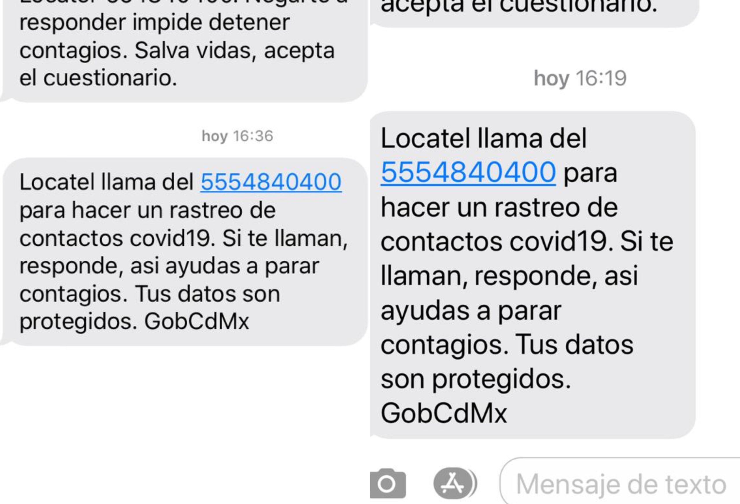 Gobierno de la CDMX envía mensajes para detectar contagios de Covid-19