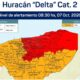 Huracán Delta se degrada a categoría 2; mantienen alerta en Yucatán y Quintana Roo
