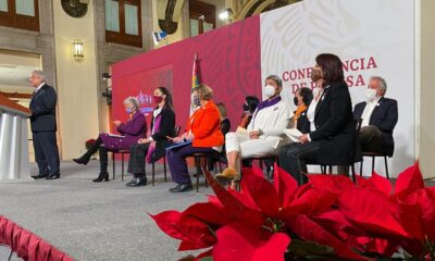 AMLO achaca violencia de género a neoliberalismo; Sánchez Cordero declara feminista a la 4T