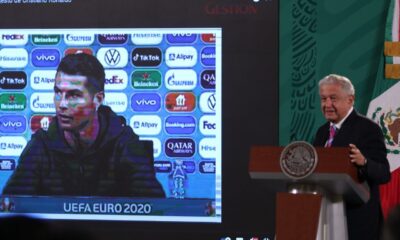 AMLO recuerda y elogia gesto de Ronaldo sobre bebidas azucaradas