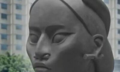 Difunde Reyes imágenes de 'Tlalli', la escultura que sustituirá la de Colón