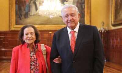 El presidente de la República recibió a la senadora Ifigenia Martínez tras recibir la presea Belisario Domínguez