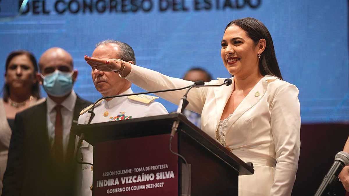 Indira Vizcaíno rindió protesta como gobernadora de Colima