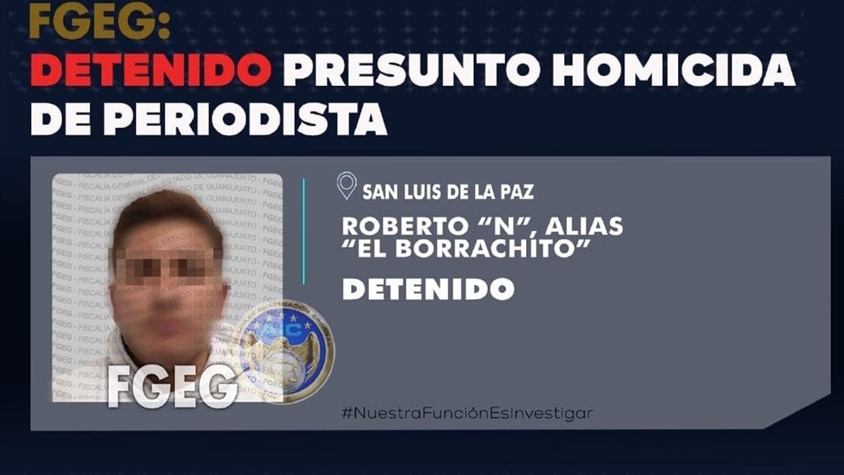 Detienen a presunta homicida de periodista Ernesto Méndez