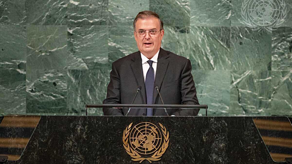 Presenta Marcelo Ebrard ante la ONU plan de paz de AMLO