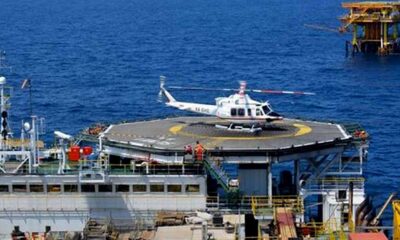 Se desploma helicóptero de empresa contratista de Pemex en sonda de Campeche
