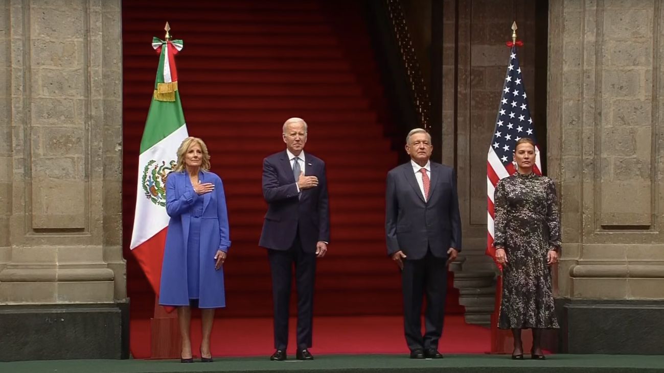 AMLO Joe Biden en Palacio Nacional