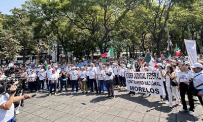 Trabajadores del Poder Judicial marchan y se lanzan contra AMLO y Zaldívar