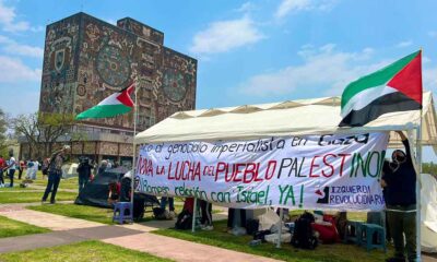 Estudiantes de la UNAM instalan un campamento en apoyo a Palestina