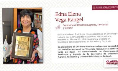 Edna Elena Vega, titular de la Sedatu: “se colaborará en la construcción de viviendas”