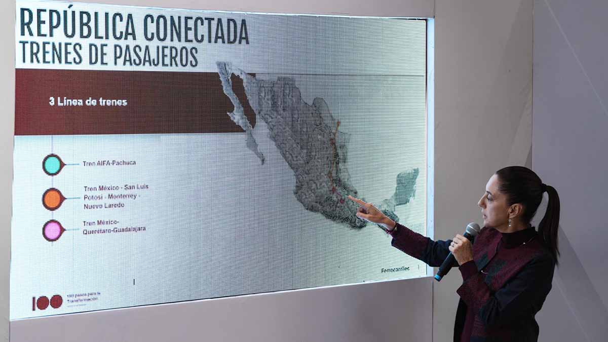 Sheinbaum presenta las tres líneas de trenes que construirá en su gobierno