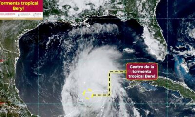 ‘Beryl’ se degrada a tormenta tropical, pero se intensificará antes de impactar Tamaulipas