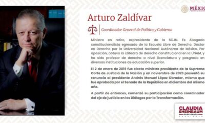 Dar seguimiento a reformas constitucionales, tarea de Arturo Zaldívar como coordinador de política