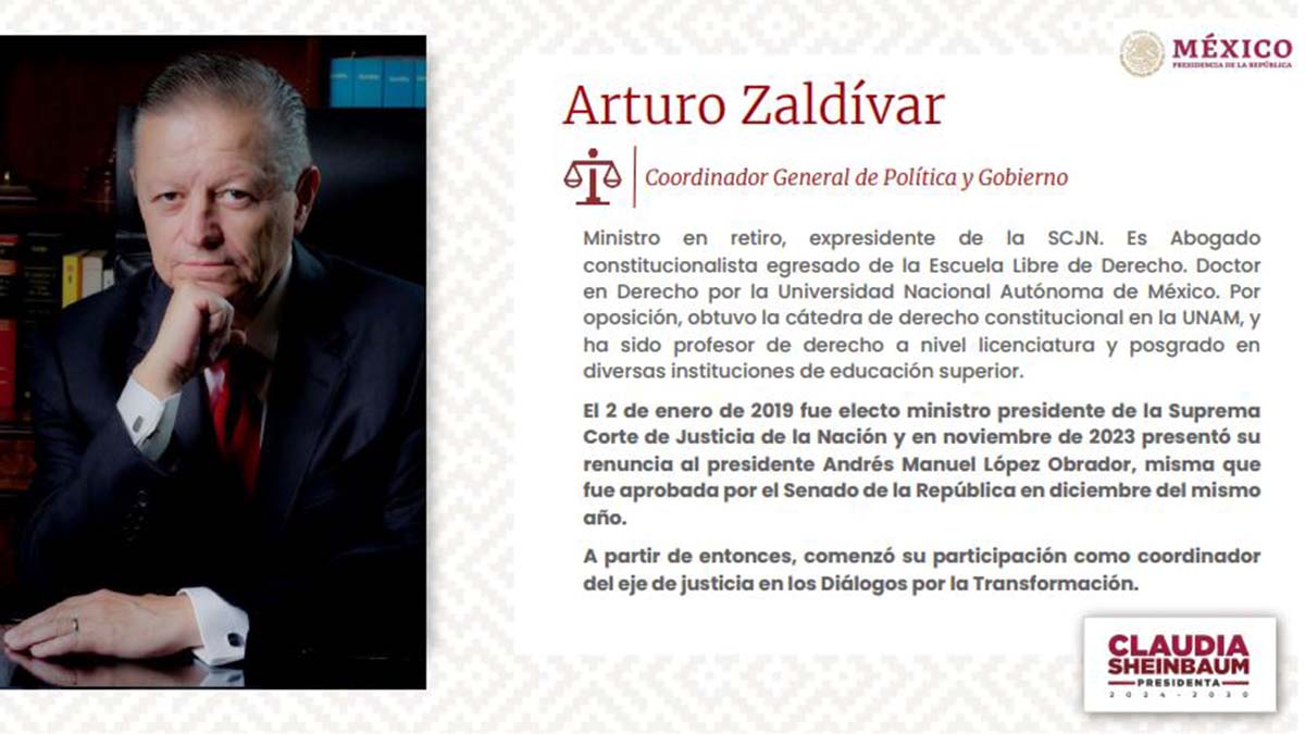 Dar seguimiento a reformas constitucionales, tarea de Arturo Zaldívar como coordinador de política