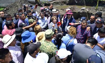 “No es fácil” solucionar el tema de la inundación en Chalco, afirma Sheinbaum en respaldo a Delfina Gómez