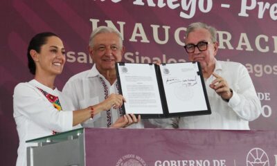 AMLO y Sheinbaum reiteran respaldo a Rubén Rocha en su segunda visita a Sinaloa en 15 días