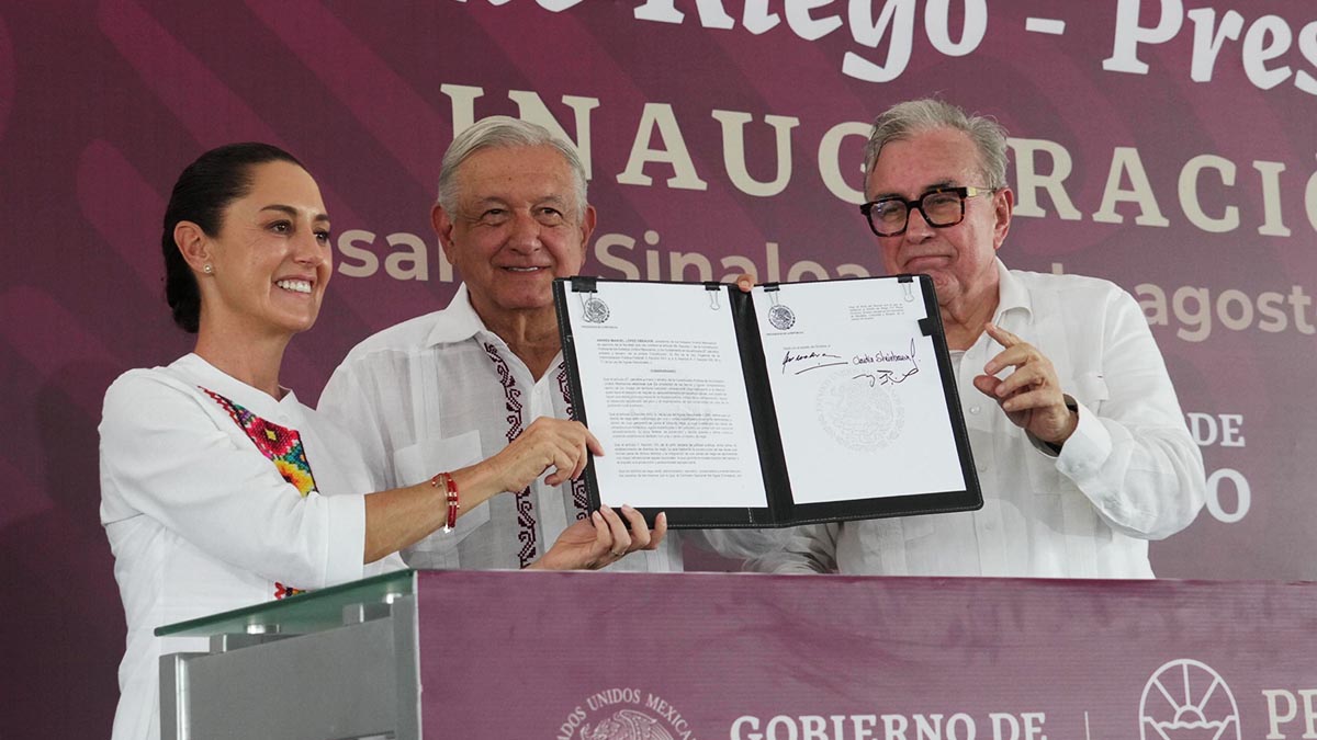 AMLO y Sheinbaum reiteran respaldo a Rubén Rocha en su segunda visita a Sinaloa en 15 días