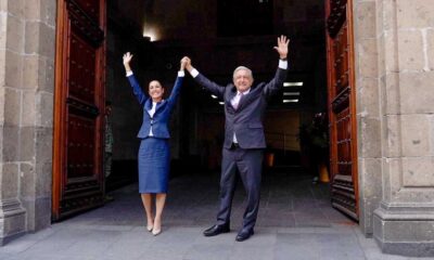 “¡Presidenta, presidenta!”, ovaciona AMLO en tres ocasiones a Sheinbaum en medio de su último informe