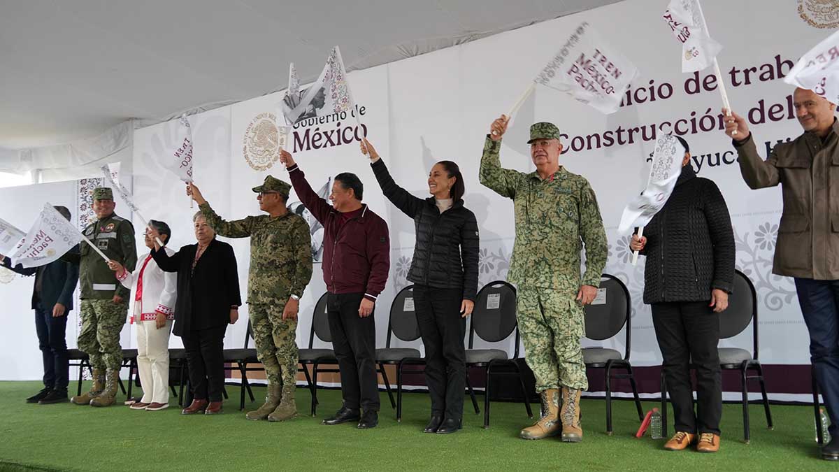 Sheinbaum da banderazo a construcción del tren de pasajeros México – Pachuca