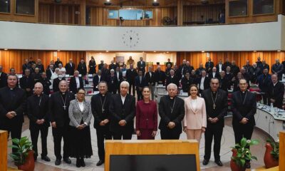 Sheinbaum se reúne con la iglesia católica para dialogar sobre la construcción de paz