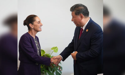 Sostiene Sheinbaum encuentro bilateral con el presidente de China, Xi Jinping; le agradece apoyo a Acapulco