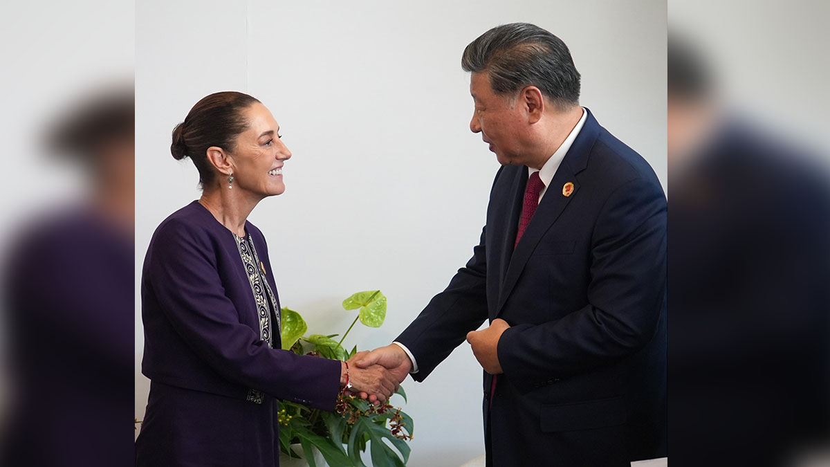 Sostiene Sheinbaum encuentro bilateral con el presidente de China, Xi Jinping; le agradece apoyo a Acapulco